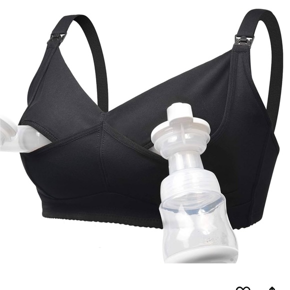 Momcozy Nursing/Pumping Bra, Black, Size Large - Picture 1 of 6